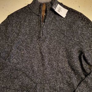 MENS BRAND NEW WITH TAGS HALF ZIP CHAPS SWEATER
